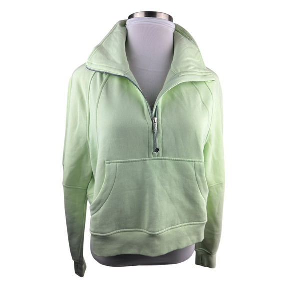 Lululemon Scuba Oversized Half Zip Hoodie Funnel Neck Green Women's Size M/L - Picture 5 of 13